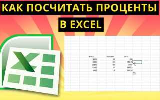 Як порахувати відсотки в Excel
