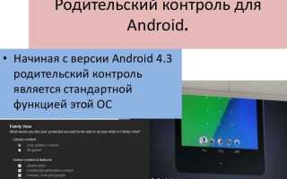 Батьківський контроль на Андроїд-пристроях