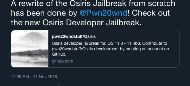 Випущена джейлбрейк-утиліта Osiris для просунутих користувачів