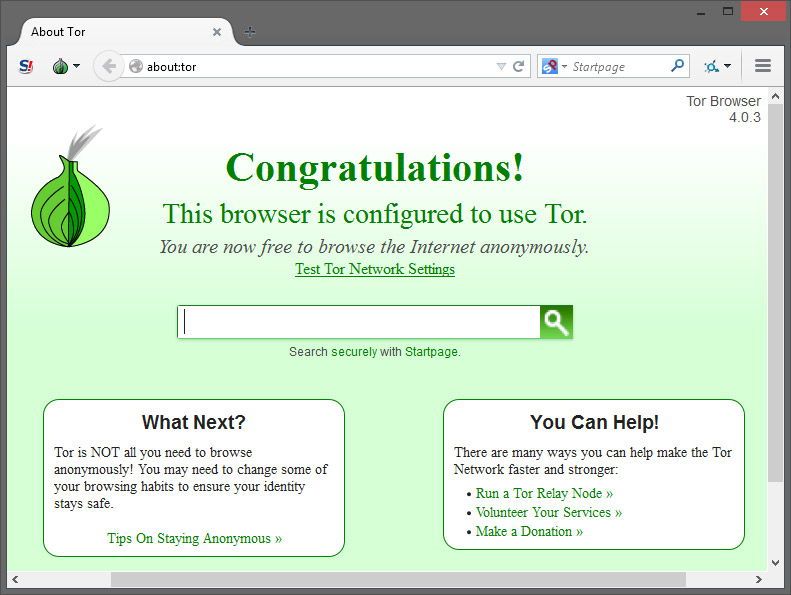 Анонімна робота в браузері Tor