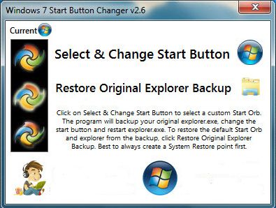 Start Button Changer для Windows 7