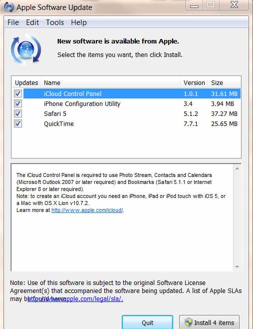 Встановити Apple Software Update