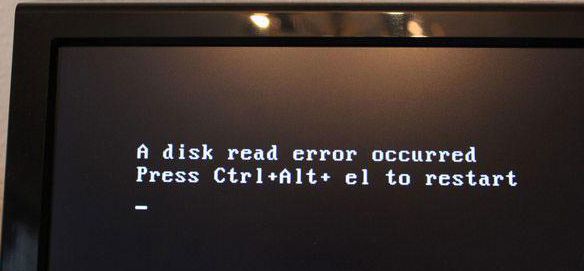 a disk read error occurred