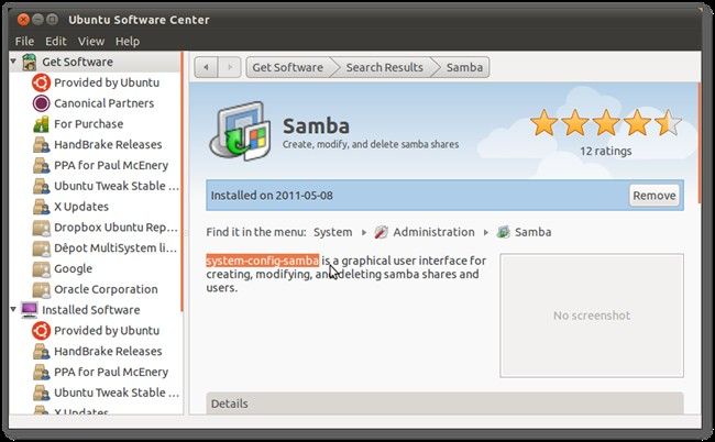 інтерфейс Samba