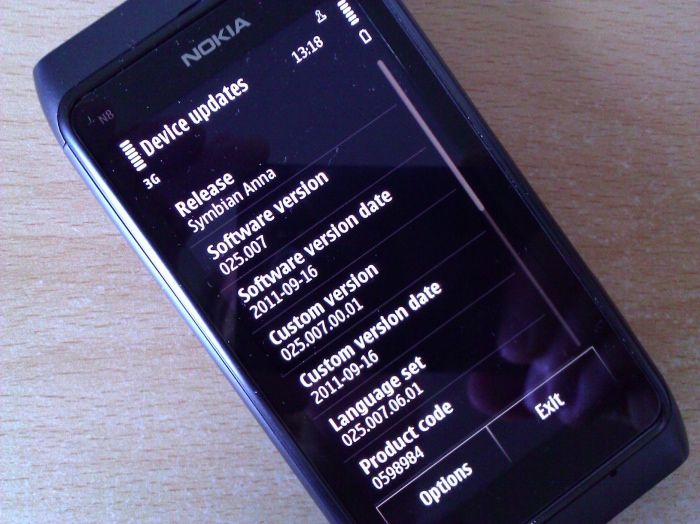Nokia N8 оновлення пристрою