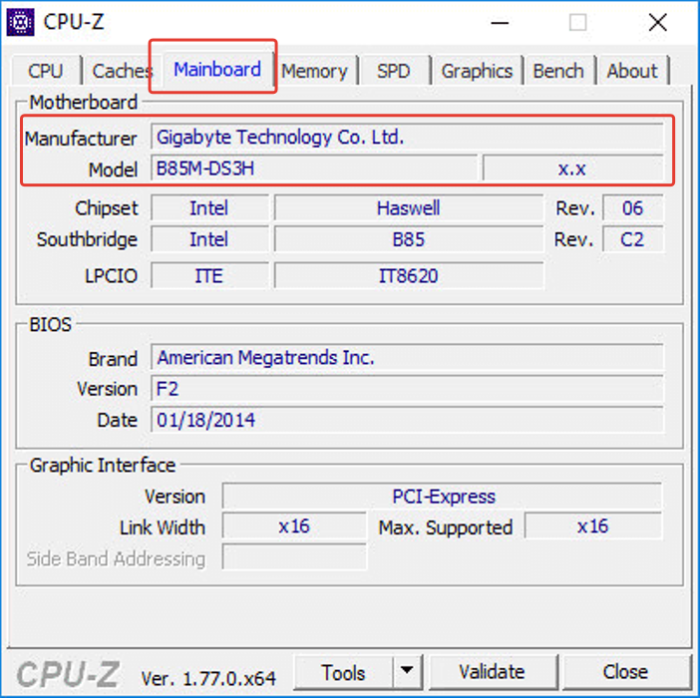 Визначити в CPU-Z
