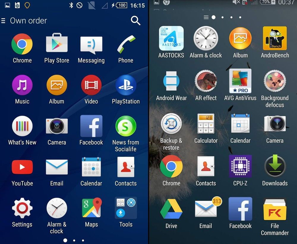 Зовнішній вигляд ОС Android