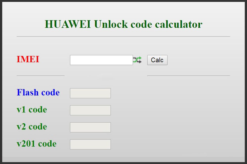 Використовуйте програму Unlock code calculator