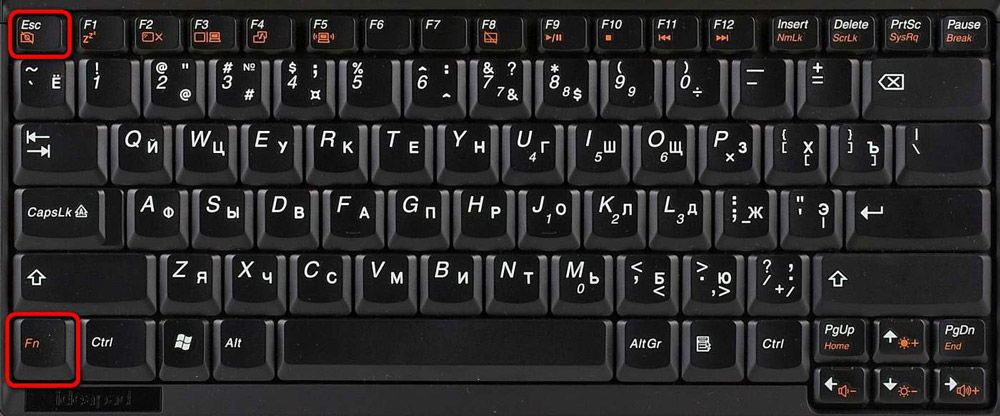 Включення пристрою на клавіатурі