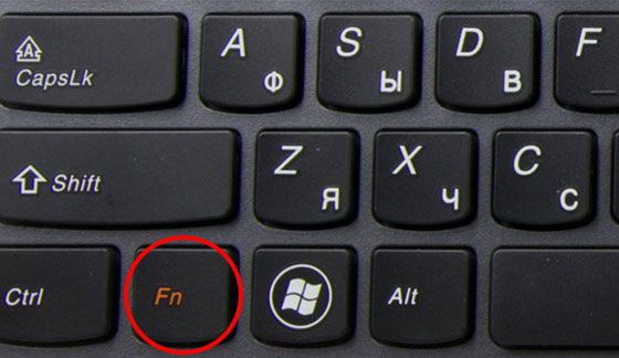Розташування функціональної клавіші Fn