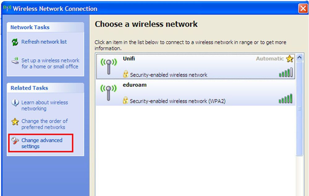 Вибрати мережу Wi-Fi