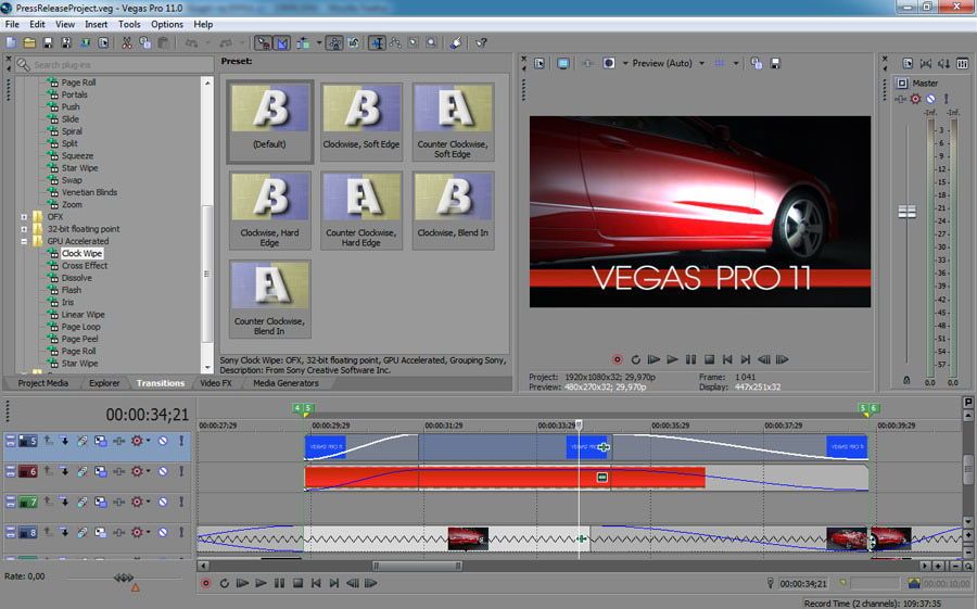 Програма Sony Vegas Pro