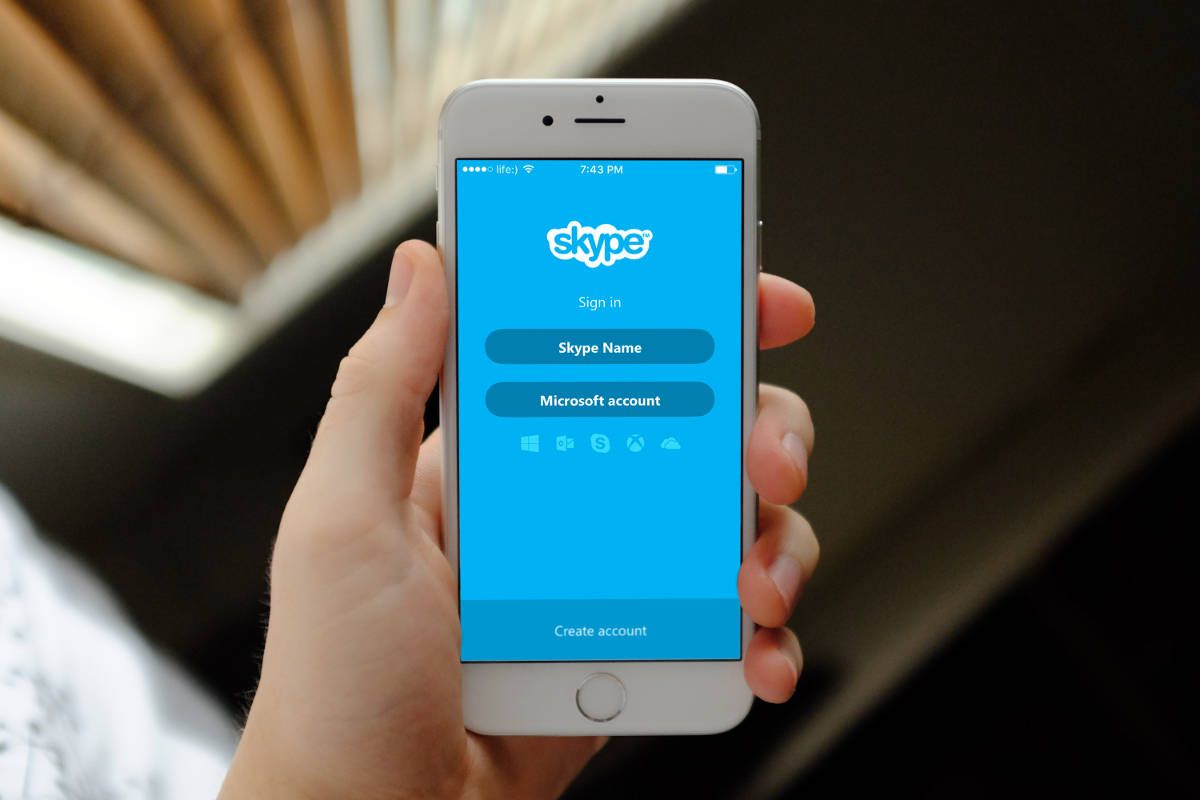 Skype на екрані iPhone