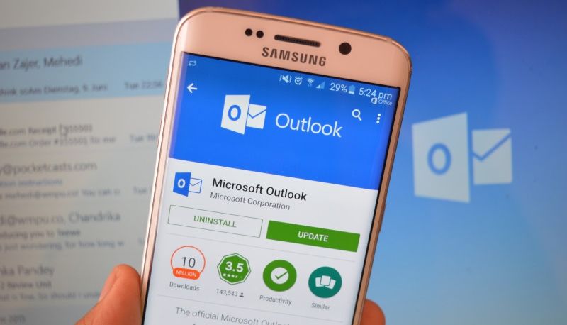 Samsung Outlook Андроїд