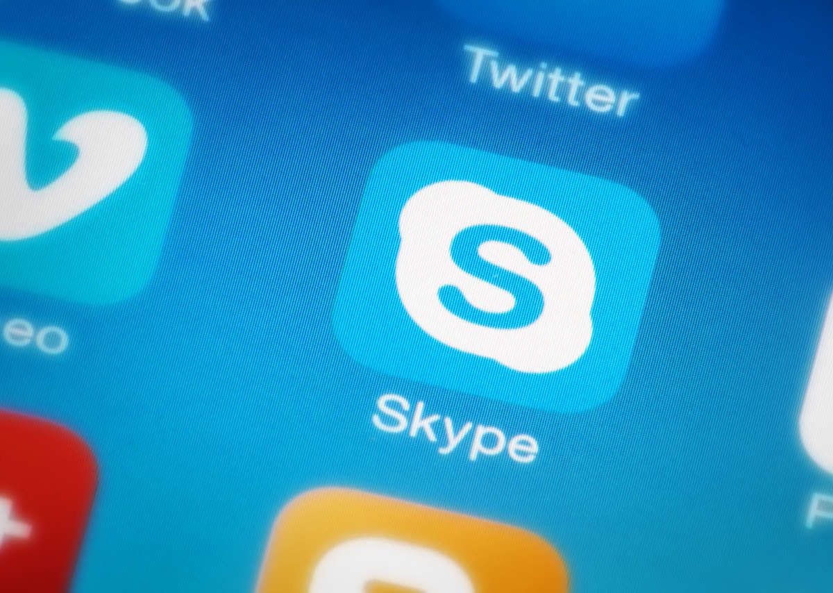Значок Skype на екрані