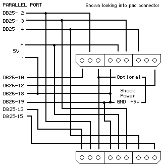 Схема для підключення пари джойстиків