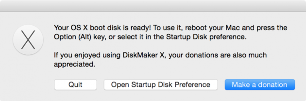 Open startup disk preference