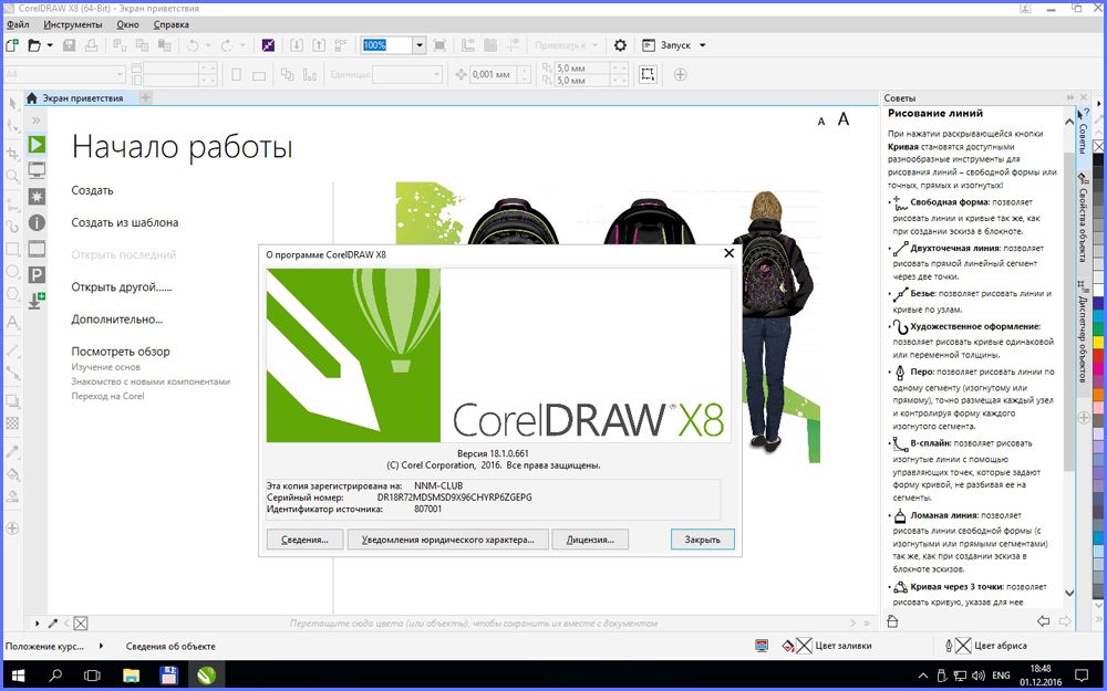 Вікно програми CorelDraw
