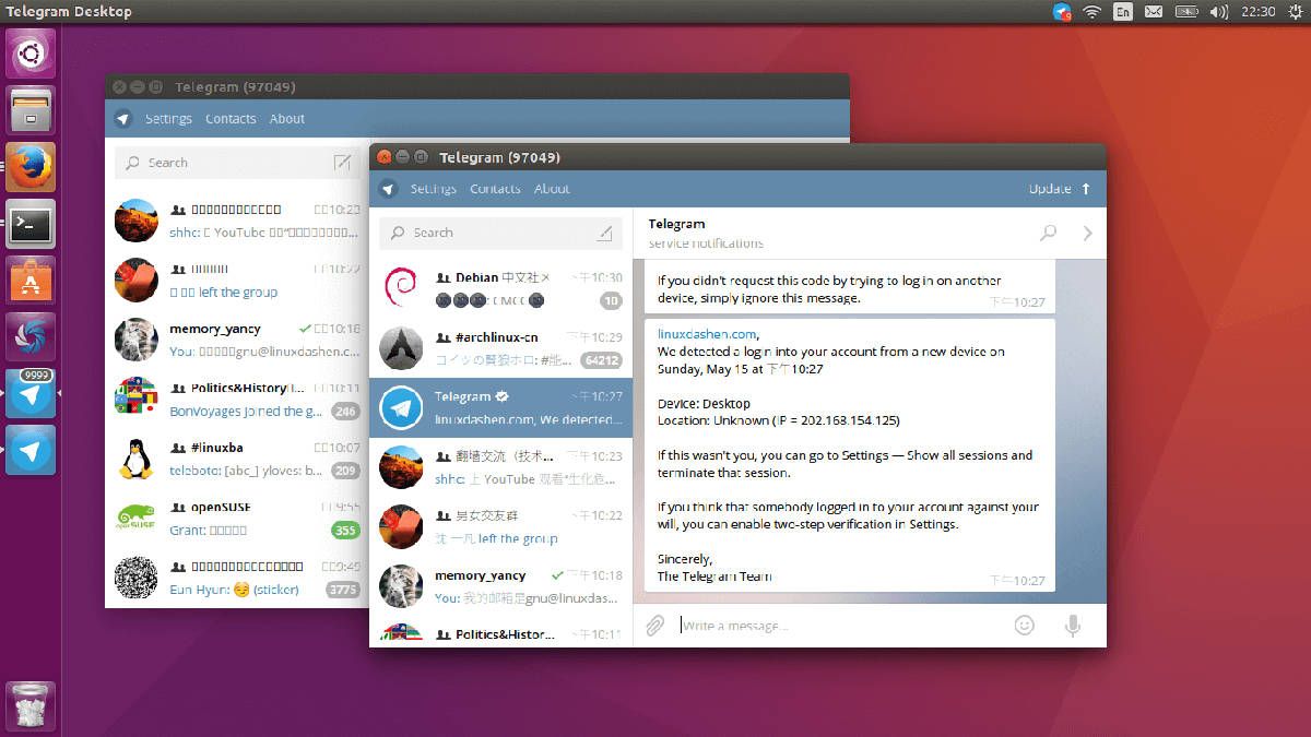 Установка телеграм на Ubuntu