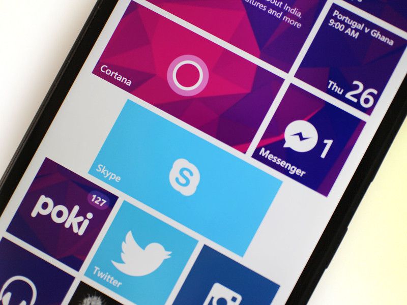 Skype на екрані Windows Phone