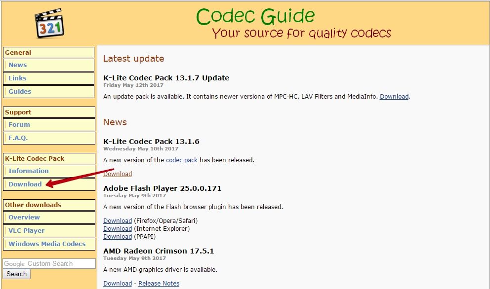 Завантажити K-Lite Codec Pack