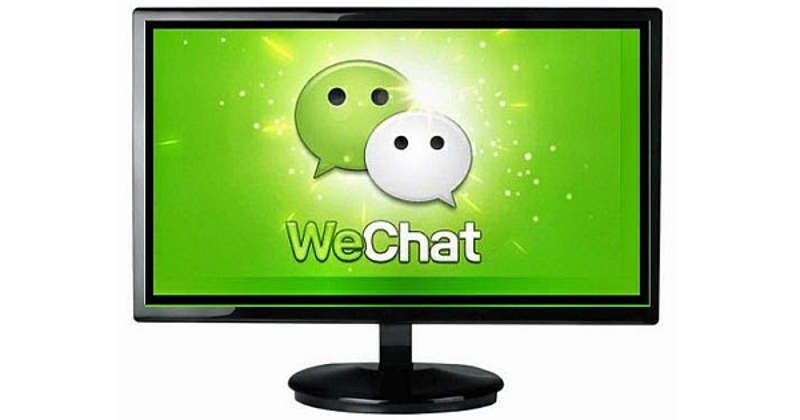 Логотип WeChat на екрані