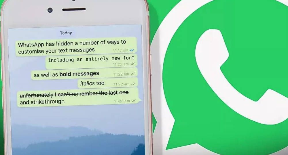 Ілюстрація на тему Як використовувати різні шрифти в WhatsApp: жирний, курсив, закреслений
