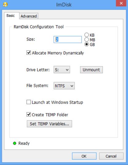 Створення RAM-диска через ImDisk