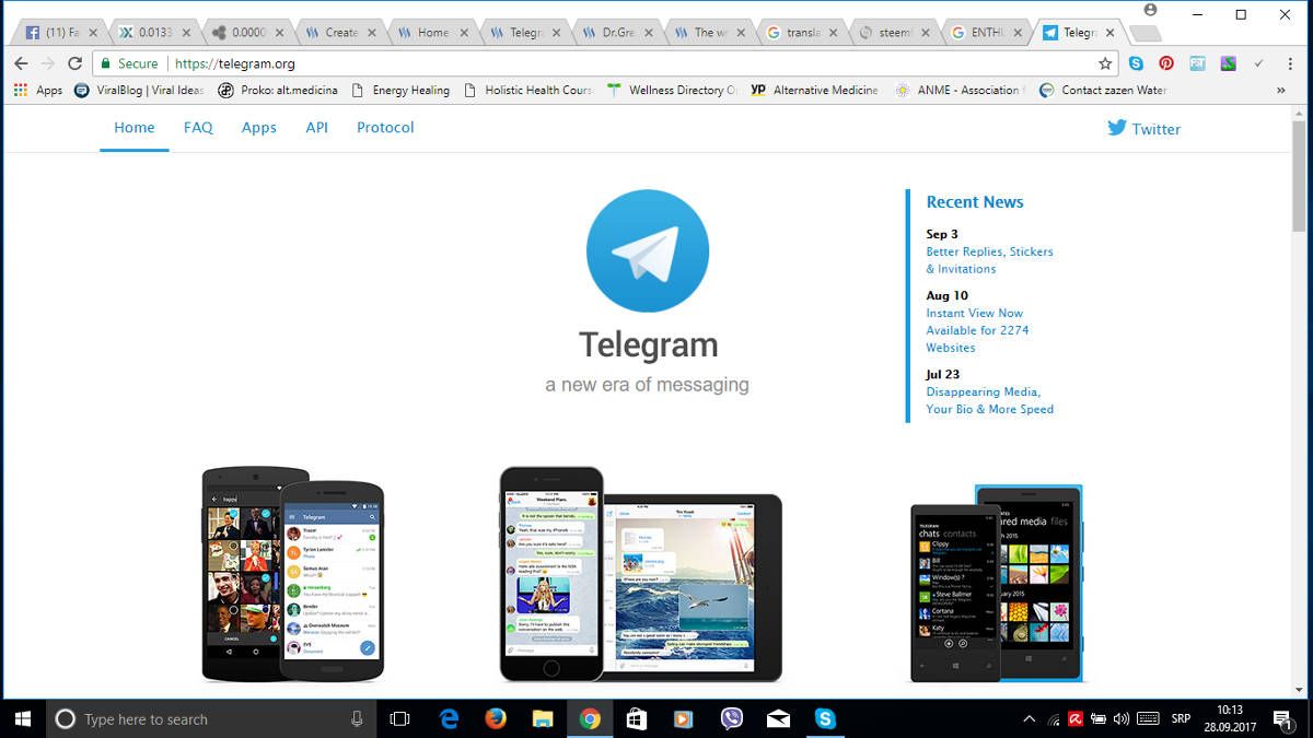 установка Telegram