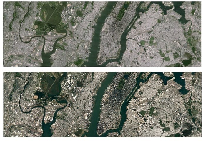 Зображення з супутника Landsat 7 та Landsat 8