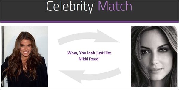 Порівняйте свою схожість з популярною особистістю в celebritymatch.io