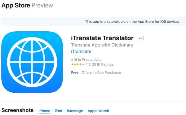 перекладач iTranslate