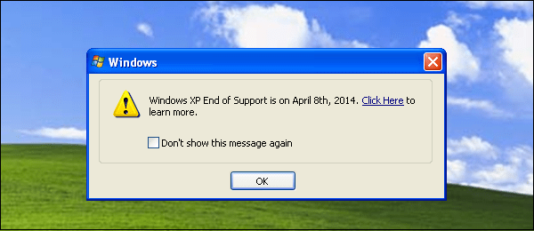 Підтримка WinXP припинена