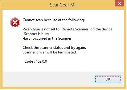 Помилка «Can not scan because of the following»