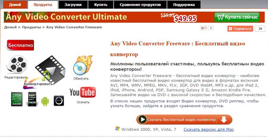 Any Video Converter Freeware