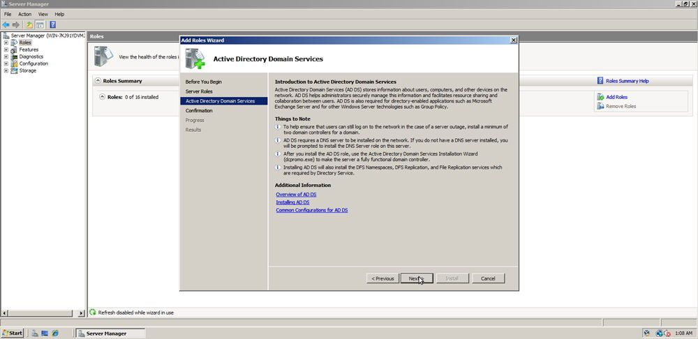 Установка Active Directory на Windows скріншот