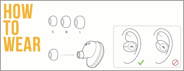 Правильне носіння навушників JBL