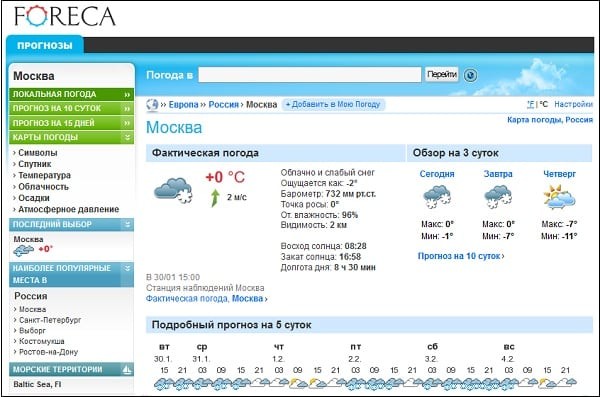 foreca.ru